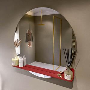 Mondiaz SPOT Badkamerspiegel - rond 100cm - spiegelplanchet - kleur Fire SPOTPLNCHT100FIR