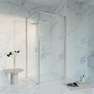 Fortifura Galeria Douchecabine - 90x80x200 - Profiel - veiligheidsglas - anti kalk - chroom SW1122485 SW797914 SW797904