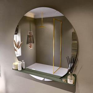 Mondiaz SPOT Badkamerspiegel - rond 120cm - spiegelplanchet - kleur Army SPOTPLNCHT120ARM