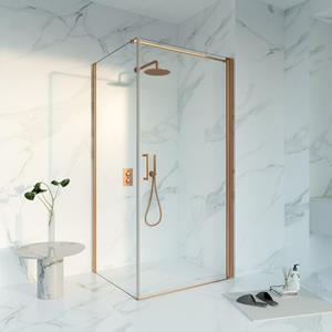 Fortifura Galeria Douchecabine - 90x120x200 - Profiel - veiligheidsglas - anti kalk - Geborsteld koper PVD (Koper) SW1122496 SW797917 SW876702