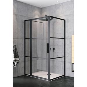 Riho Grid GB203 Douchecabine XL - 120x100x200cm - zwart G004021121