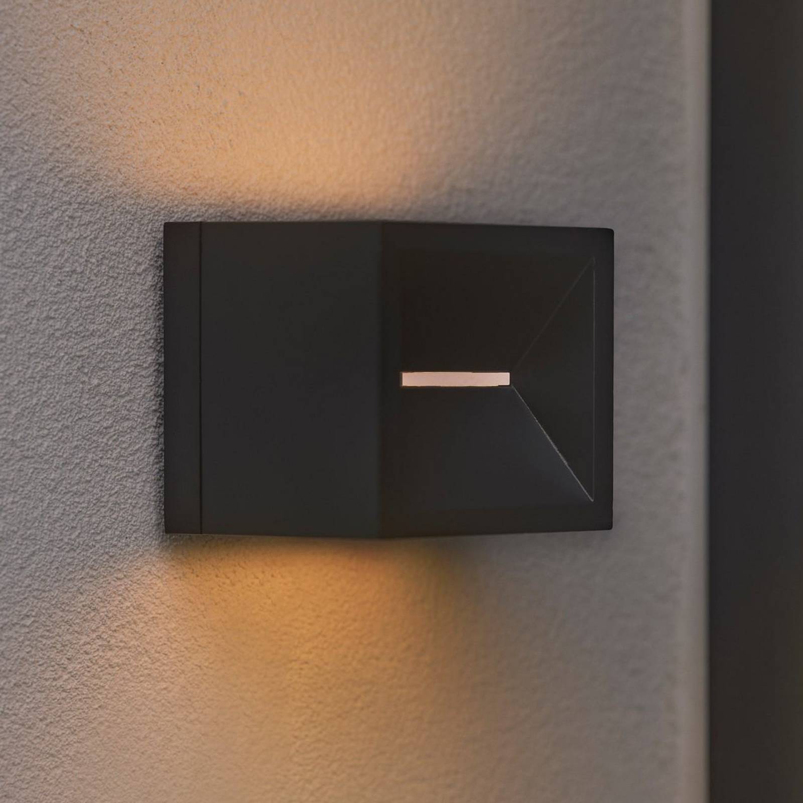 Nordlux Vierkante wandlamp Rivo zwart 2518321003