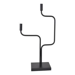 Loft42 Swing Kandelaar - 2 Kaarsen - Metaal - Mat Zwart - 65x20x15