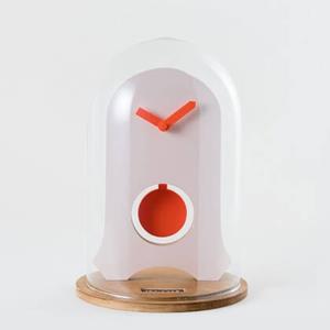 KLOQ Stolpklok in glas - Perzik Pastel & Neon Oranje