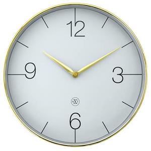NeXtime  Wandklok 30,5cm-Stil-Goud|Groen-Plastic-nXt 'Finesse'