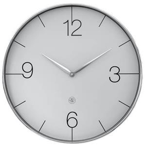NeXtime  Wandklok 51cm-Stil-Chroom|Groen-Plastic-nXt 'Finesse Large'