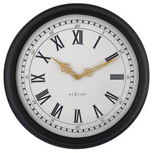 NeXtime  Wandklok 76 cm - Zwart|Grey - Plastic -  'Chopin
