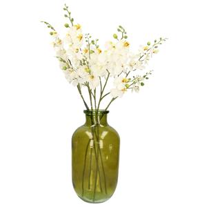 Mica Decorations Kunstbloemen boeket Orchidee - 5 stelen - wit - 75 cm - Kunst zijdebloemen -