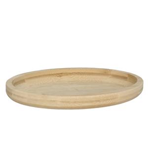 Gerimport Serveer plateau - rond - dienblad - hout - D23 cm - lichtbruin -