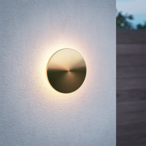 HOFTRONIC™ Casper S LED Wandlamp Goud - 2700K warm wit - 8 Watt - Rond - Muurlamp voor binnen en buiten
