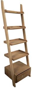 MUST Living Boekenkast Stairs Teakhout, 52 x 182cm - Bruin