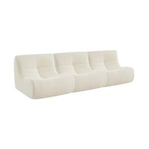 Sweeek  1-zits bouclé fauteuil met structuur, verstelbaar (set van 3)