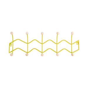 Present time Kapstok Double Zig Zag - Heldergeel - 61x6.5x20cm