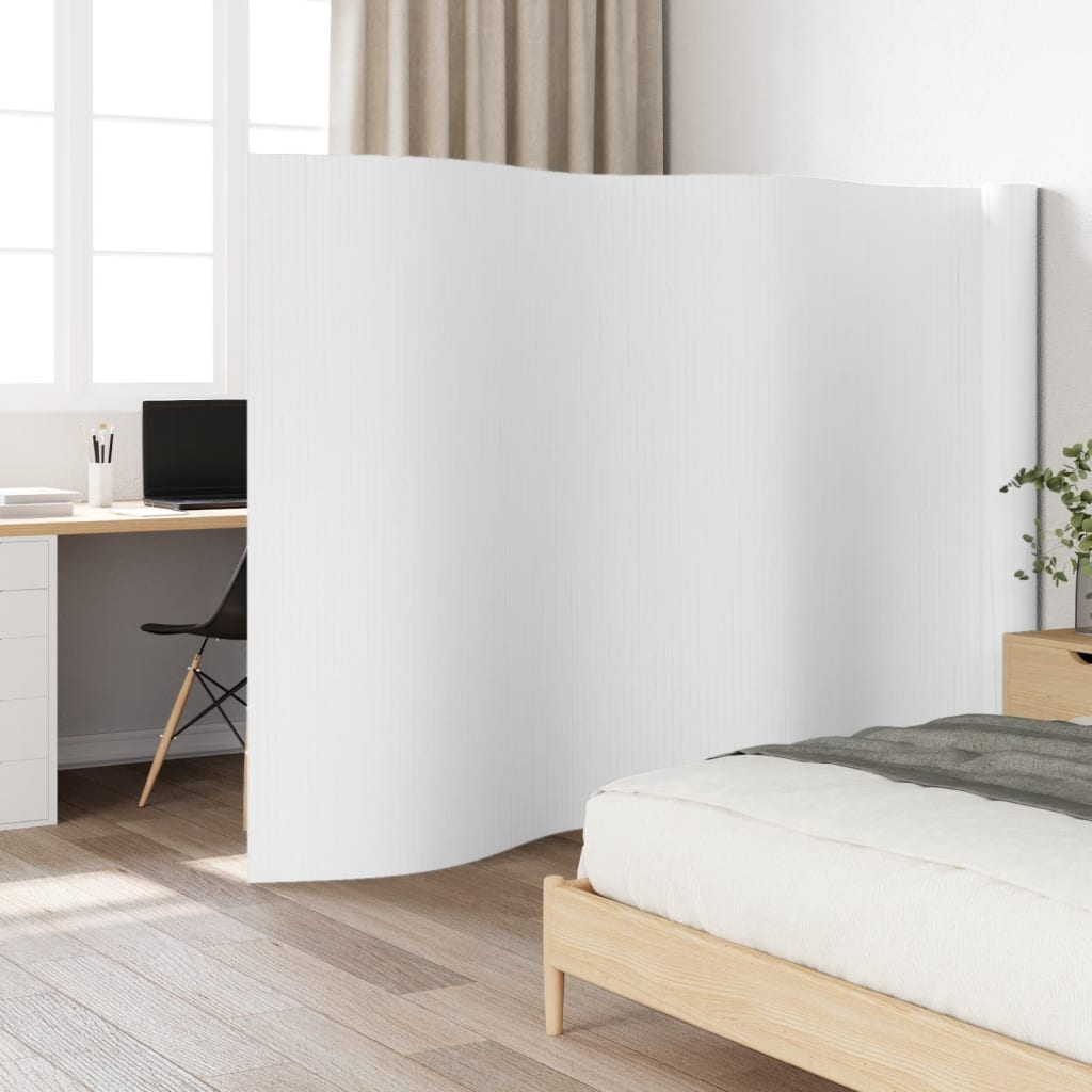 VidaXL Kamerscherm 165x800 cm bamboe wit