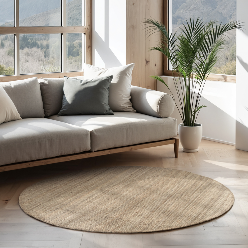HANSE Home Vloerkleed Jaipur jute tapijt, als loper en rond 100% natuurlijke vezel, duurzaam, woonkamer, eetkamer, slaapkamer, grs