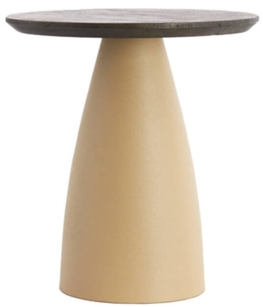 Bijzettafel Ocana - Hout Olie Bruin+mat Beige