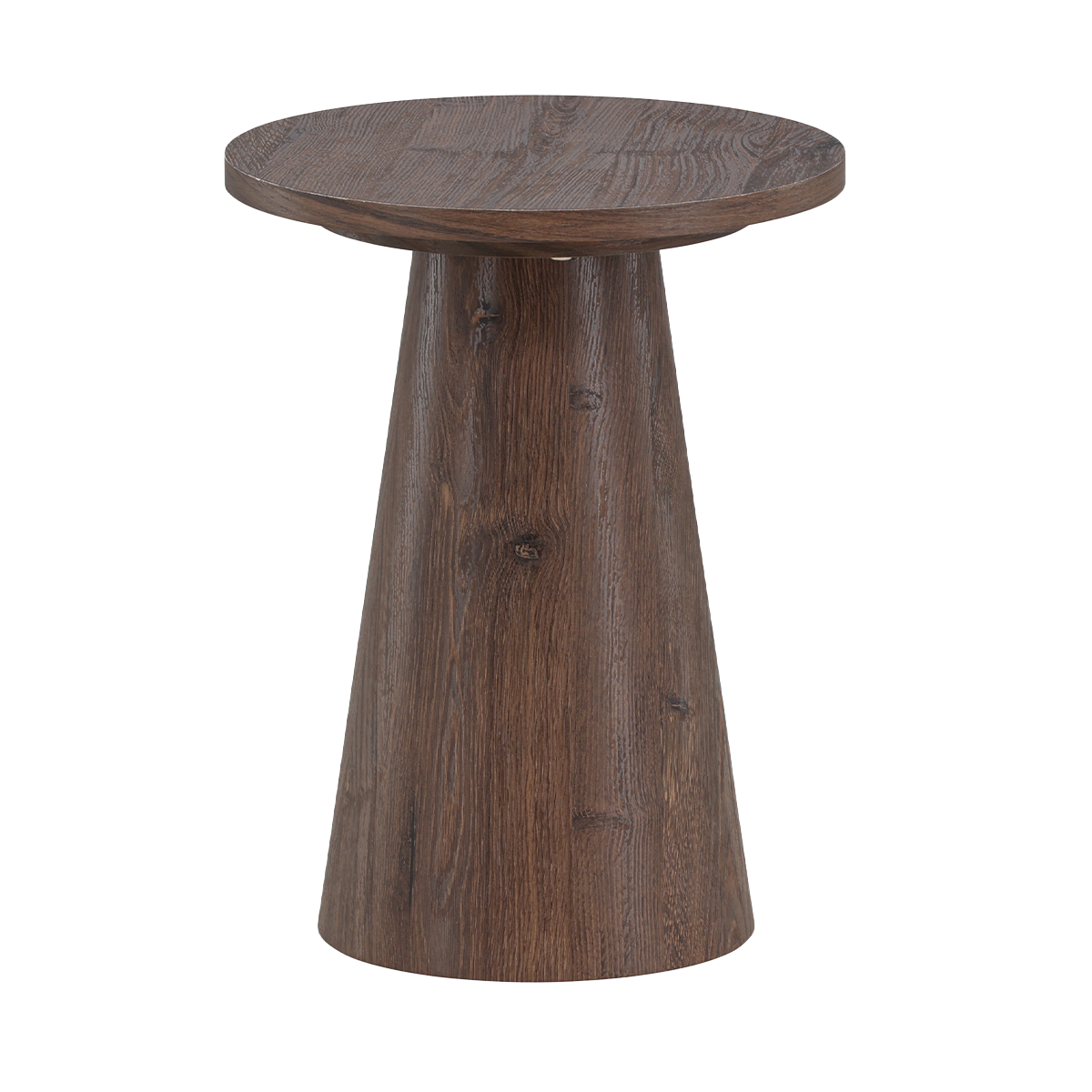 Nest living Lexi houten bijzettafel donkerbruin - Ø 35 cm