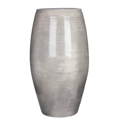 Mica Decorations lester vaas rond lichtgrijs maat in cm: h70 x d39cm