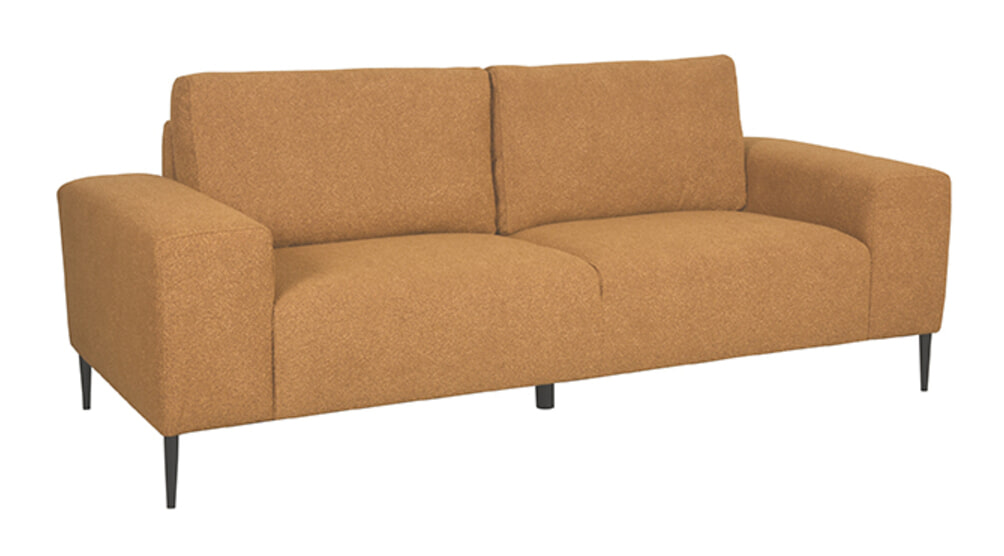 LABEL51 3-zits Bank Ferraro Bouclé - Okergeel