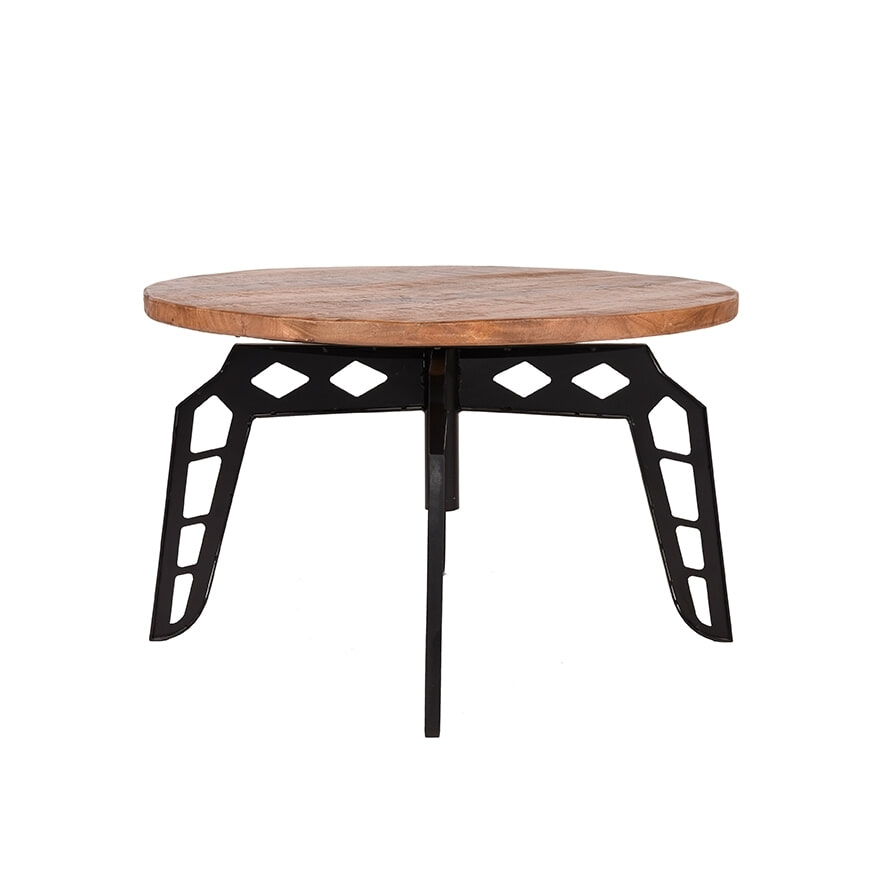 LABEL51 salontafel Pebble 80x80x49 cm - Hout - Rond