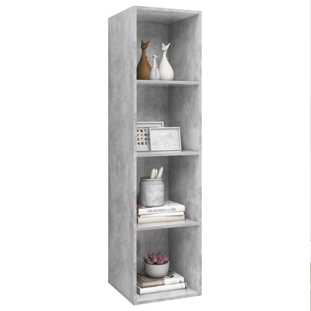 vidaXL Tv-wandmeubel 37x37x142,5 cm bewerkt hout betongrijs