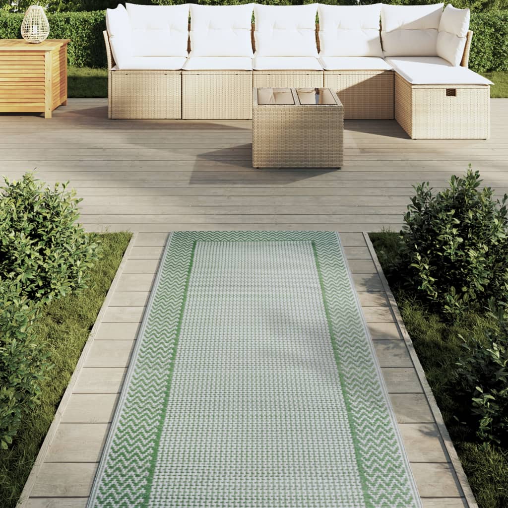 vidaXL Buitenkleed ARAKIL 80x250 cm polypropeen groen