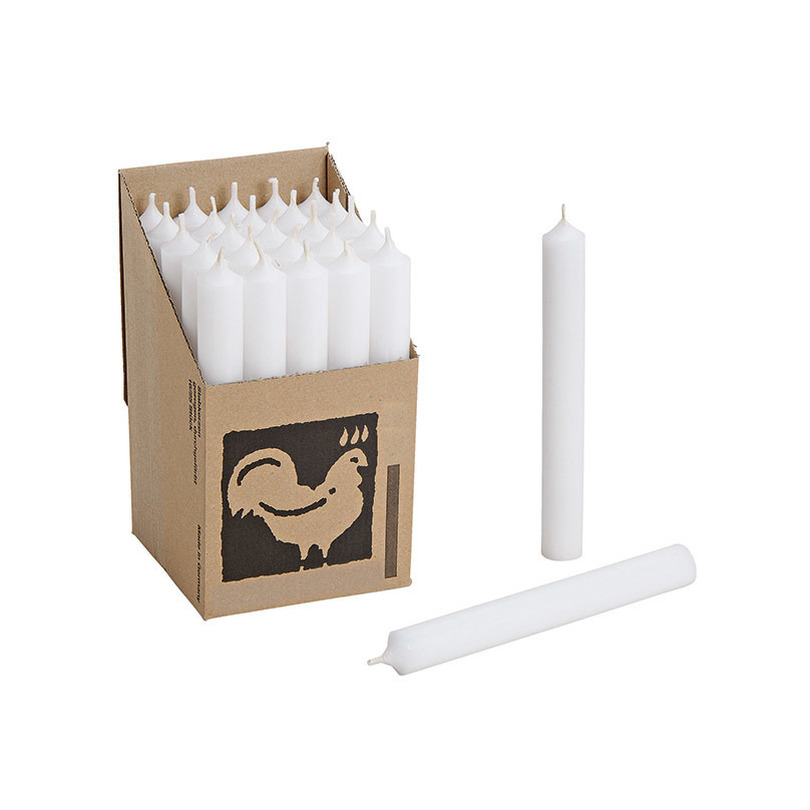 Merkloos Hahn Dinerkaarsen - Wit - 25x stuks - 18 cm - sfeer kaarsen - 7 branduren -