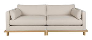 Zuiver 3-zits Bank Blossom Eikenhout en geweven stof - Zand