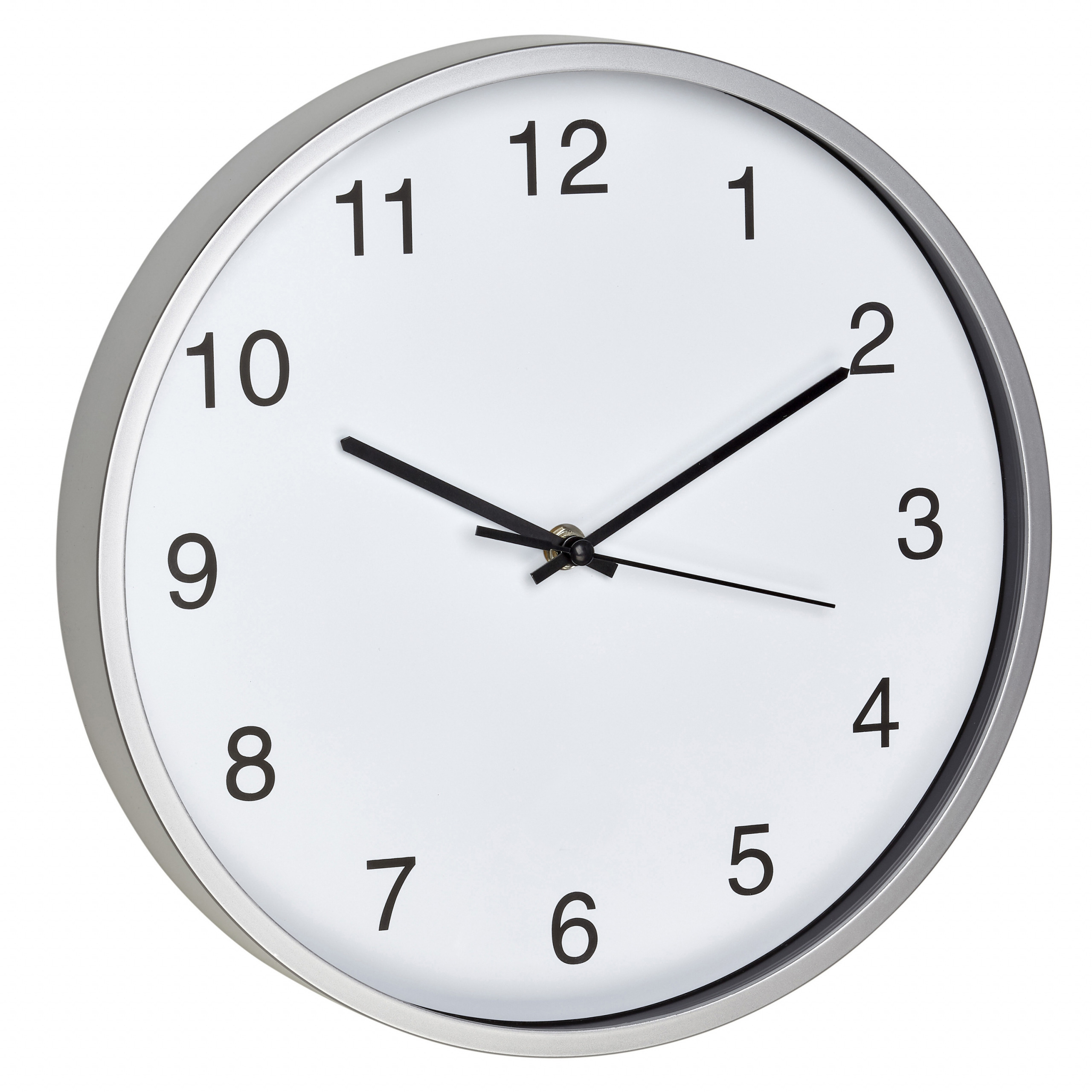 TFA Dostmann TFA Wandklok - zilver - glas/kunststof - Dia 30 cm -