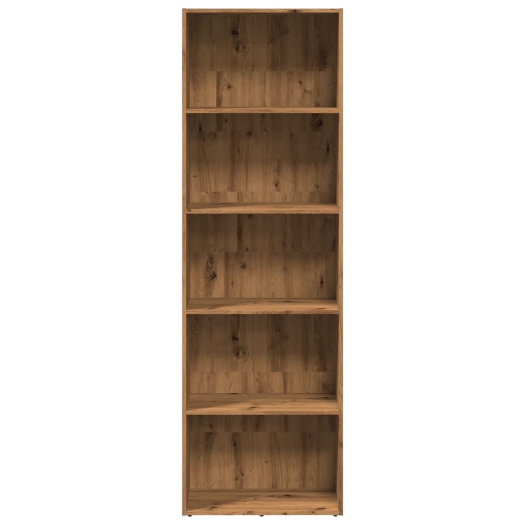 vidaXL Boekenkast 60x30x189 cm bewerkt hout artisanaal eikenkleurig