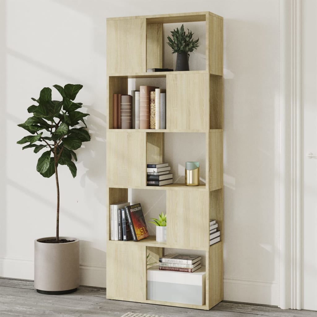 vidaXL Boekenkast/kamerscherm 60x24x155 cm sonoma eikenkleurig