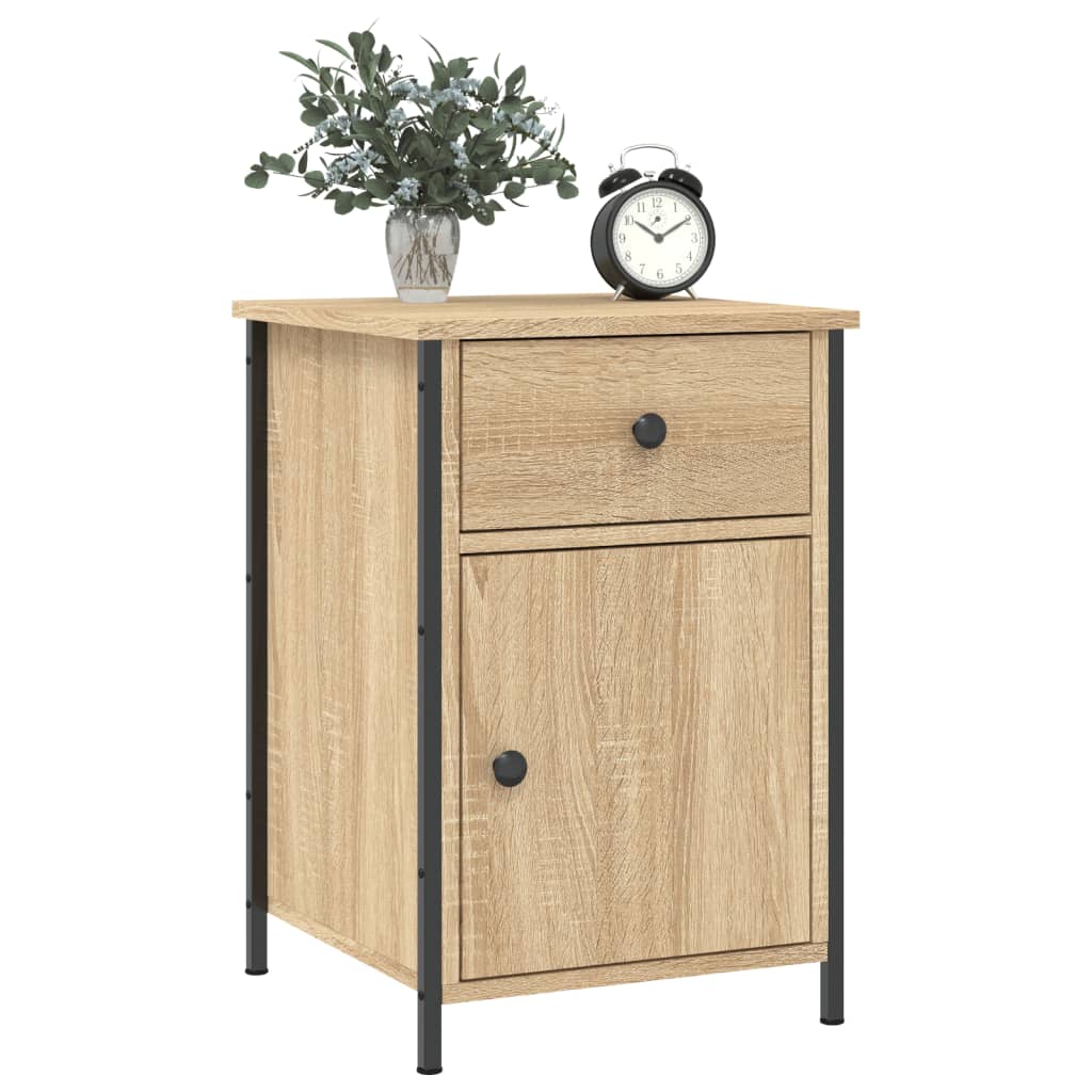 vidaXL Nachtkastje 40x42x60 cm bewerkt hout sonoma eikenkleurig