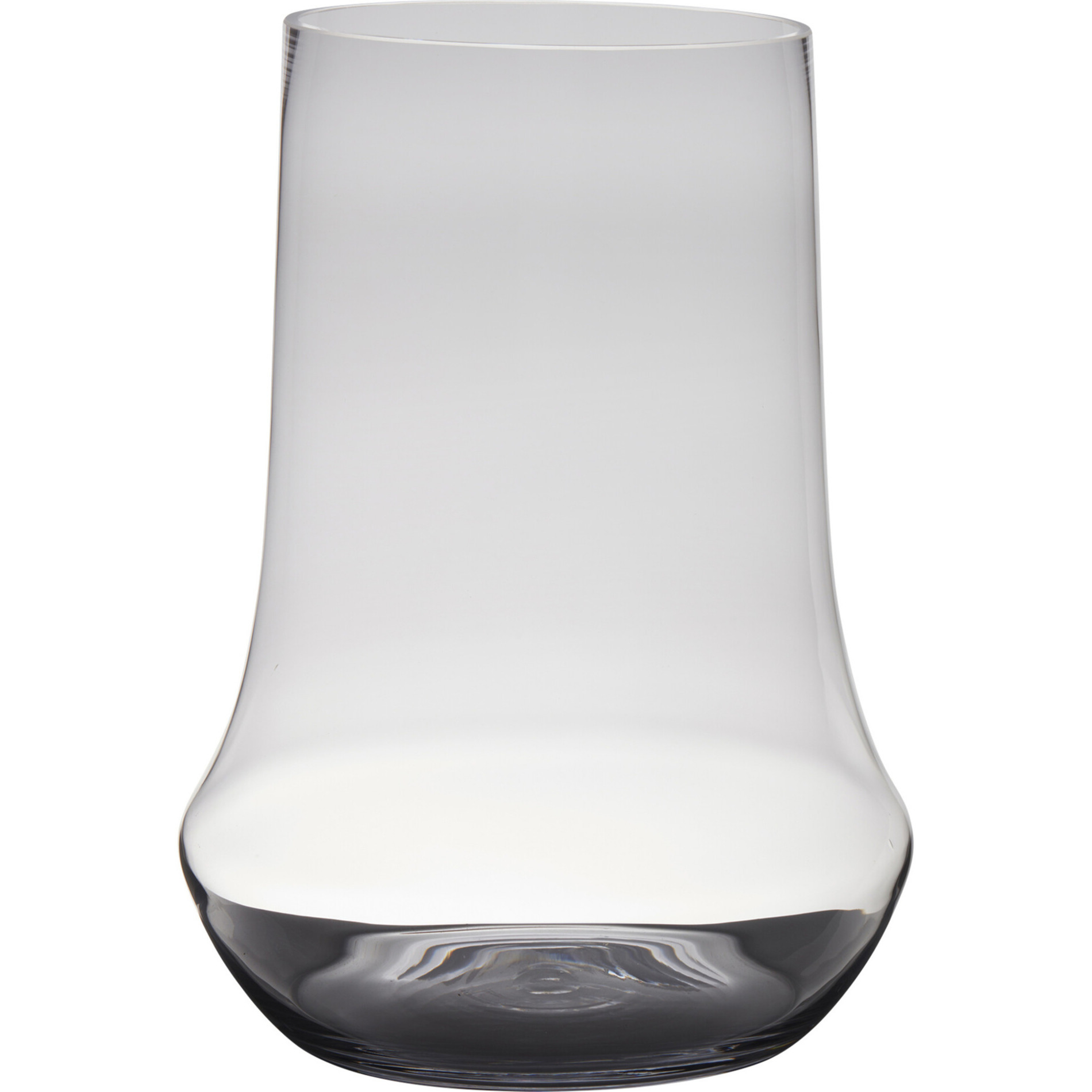 Merkloos Grote vaas - transparant - 45 x 33 cm - glas - bloemenvaas -