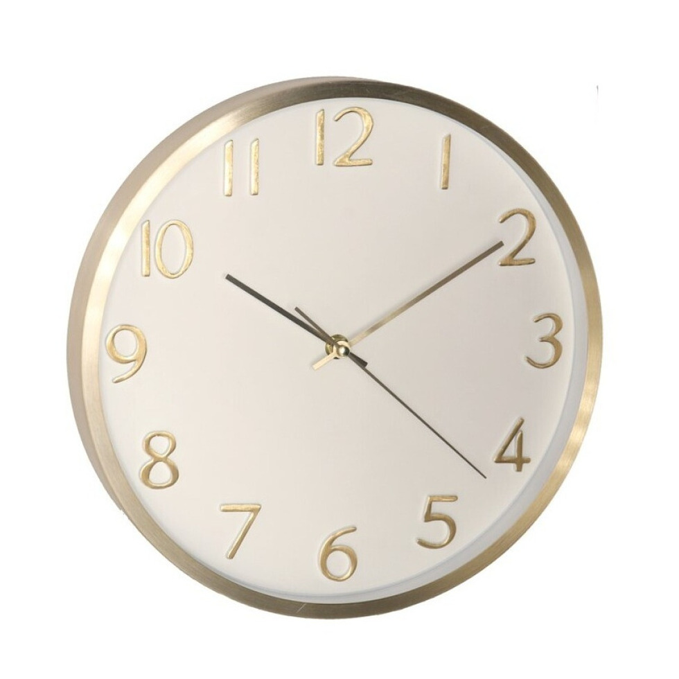 Gerimport Wandklok Claudio - goudkleurig - metaal - D30 cm - klok -