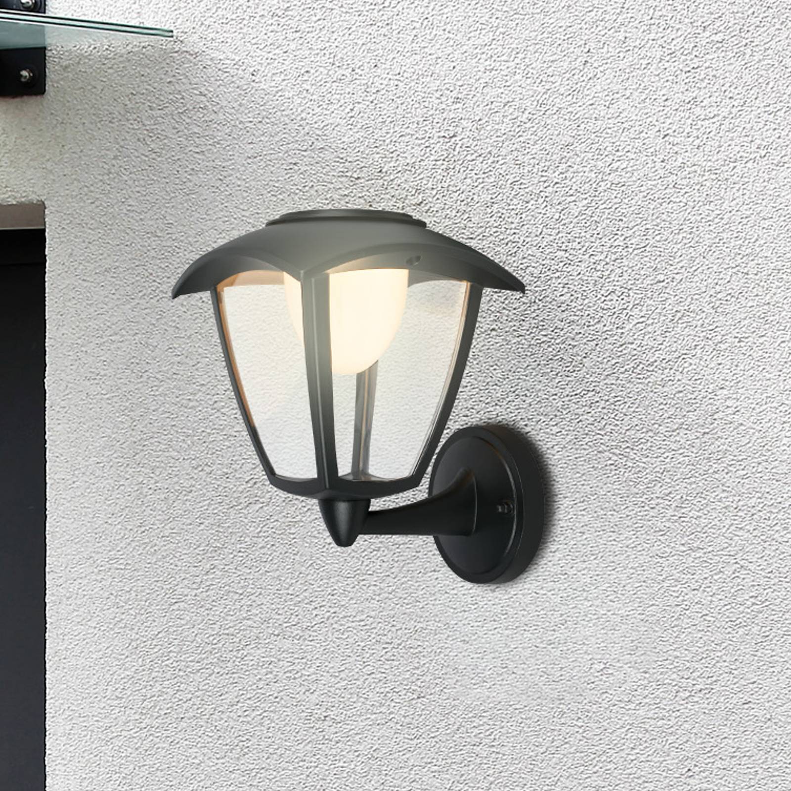 Briloner LED buiten wandlamp 3929015, zwart, met touchdimmer