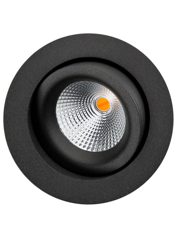 SG Lighting LED inbouwspot 6W zwart draai en kantelbaar 2000 tot 2800K SG 901233 Dim To Warm