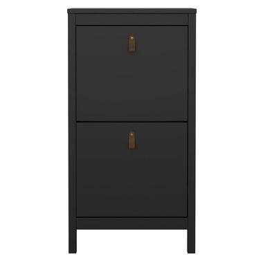 Leen Bakker Schoenenkast Madeira - zwart - 102,9x53,8x24,6 cm