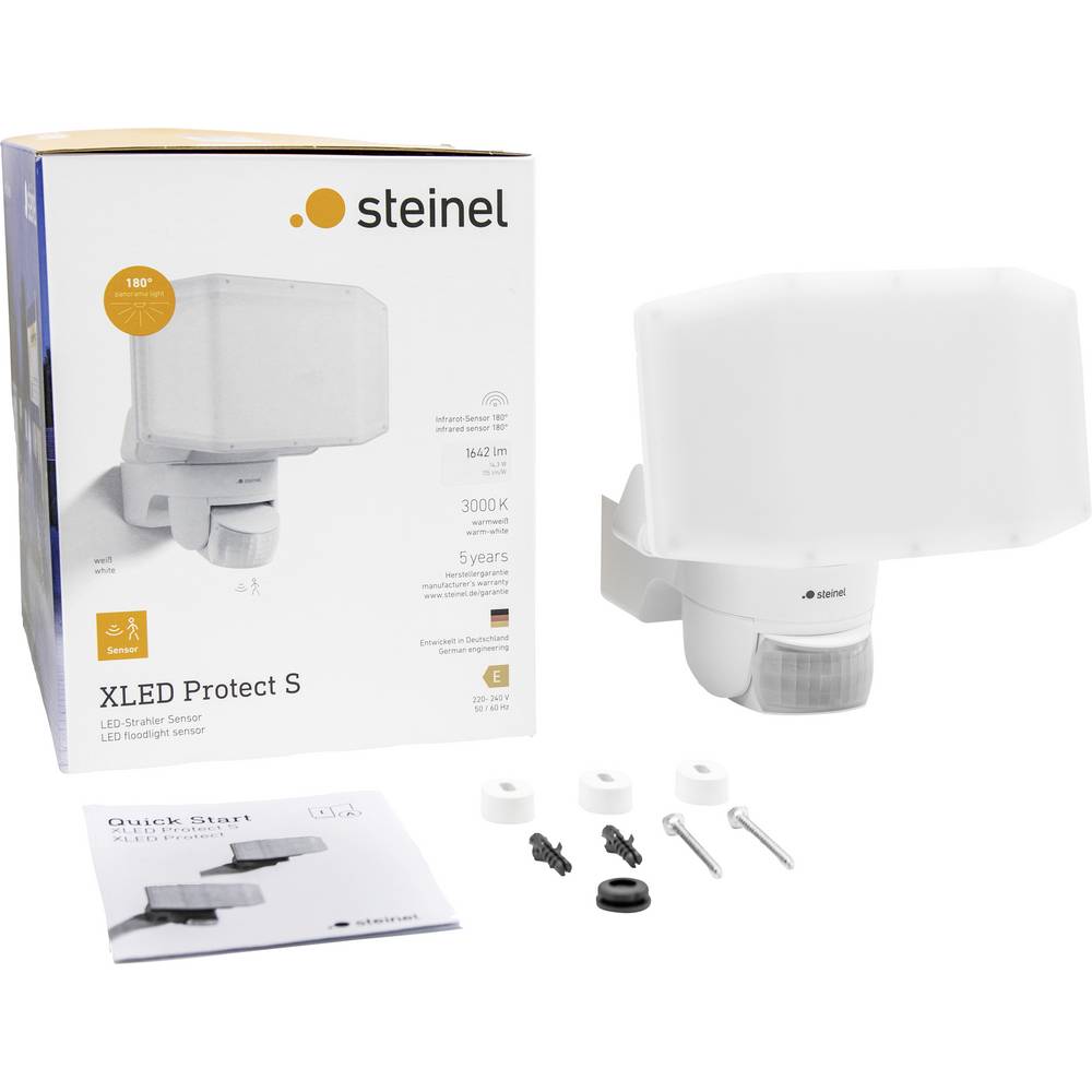 Steinel LED STRAHLER XLED PROTECT S WS 089894 LED-buitenschijnwerper met bewegingsmelder Energielabel: E (A - G) 14.3 W Warmwit