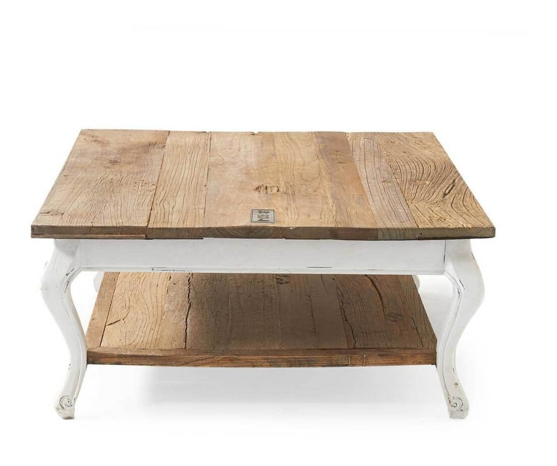 Rivièra Maison Salontafel Driftwood 90 x 90cm - Wit - Vierkant