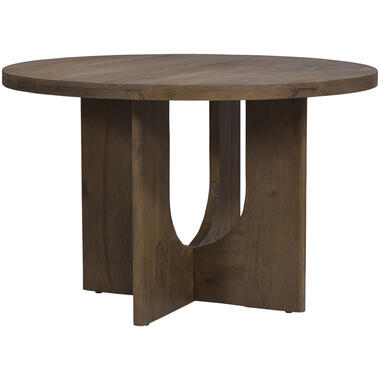 Leen Bakker Eettafel Moos - mangohout - Ø120 cm