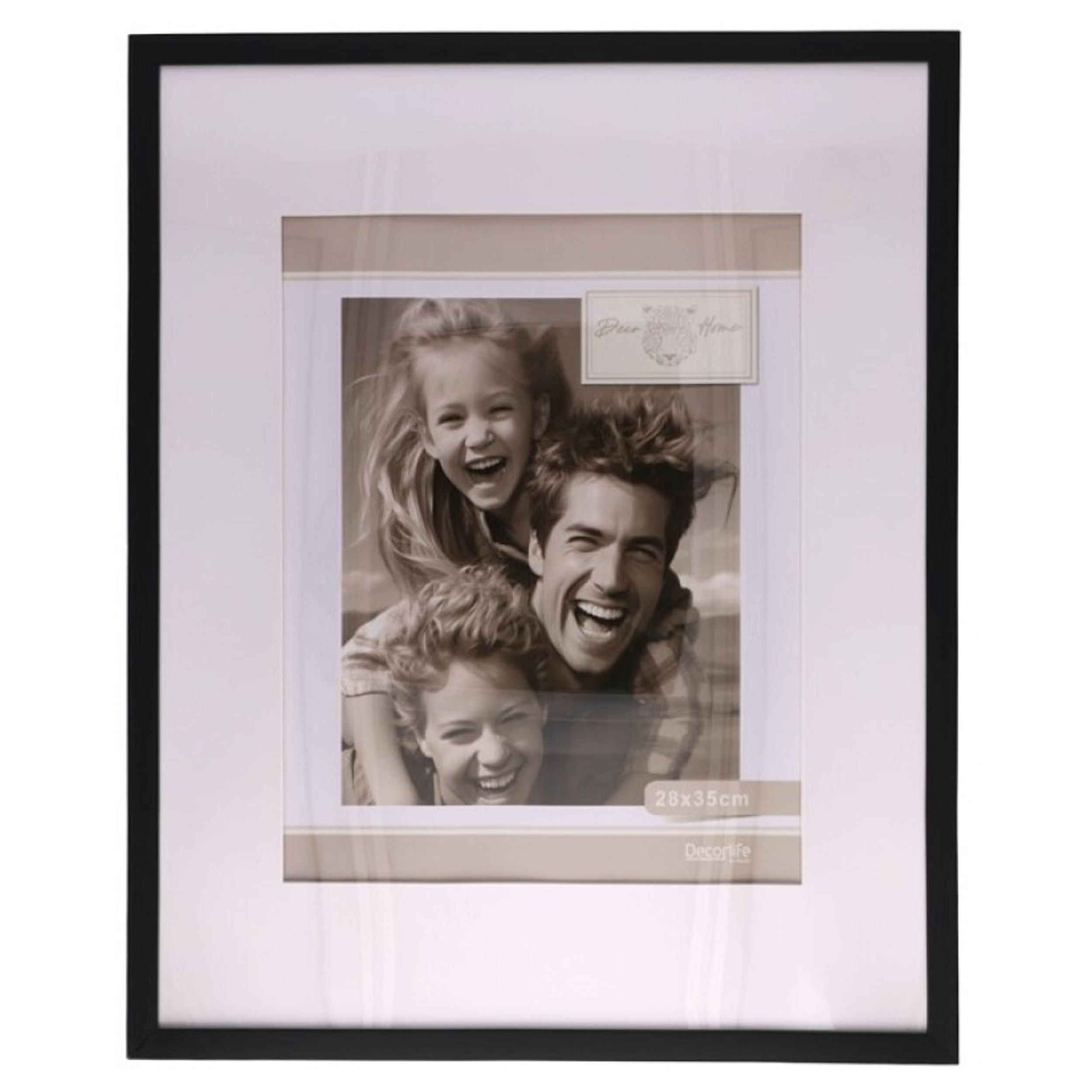 Gerimport Fotolijstje Paris - x 50 cm - zwart - met passe partout - 28 x 35 cm - hout -