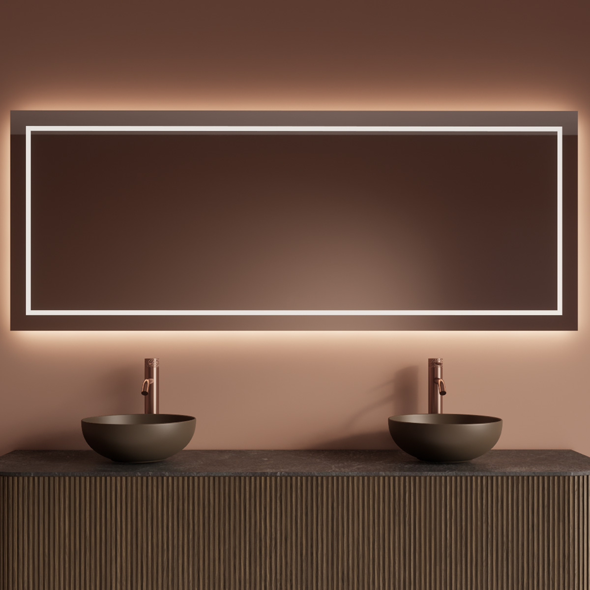 Gliss Design Lenus spiegel rechthoekig 160x70cm met handsensor