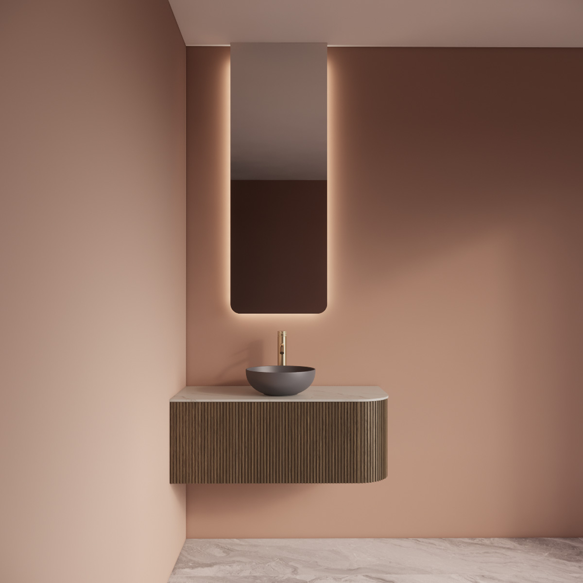 Gliss Design Lucis spiegel rechthoekig 40x120cm met handsensor