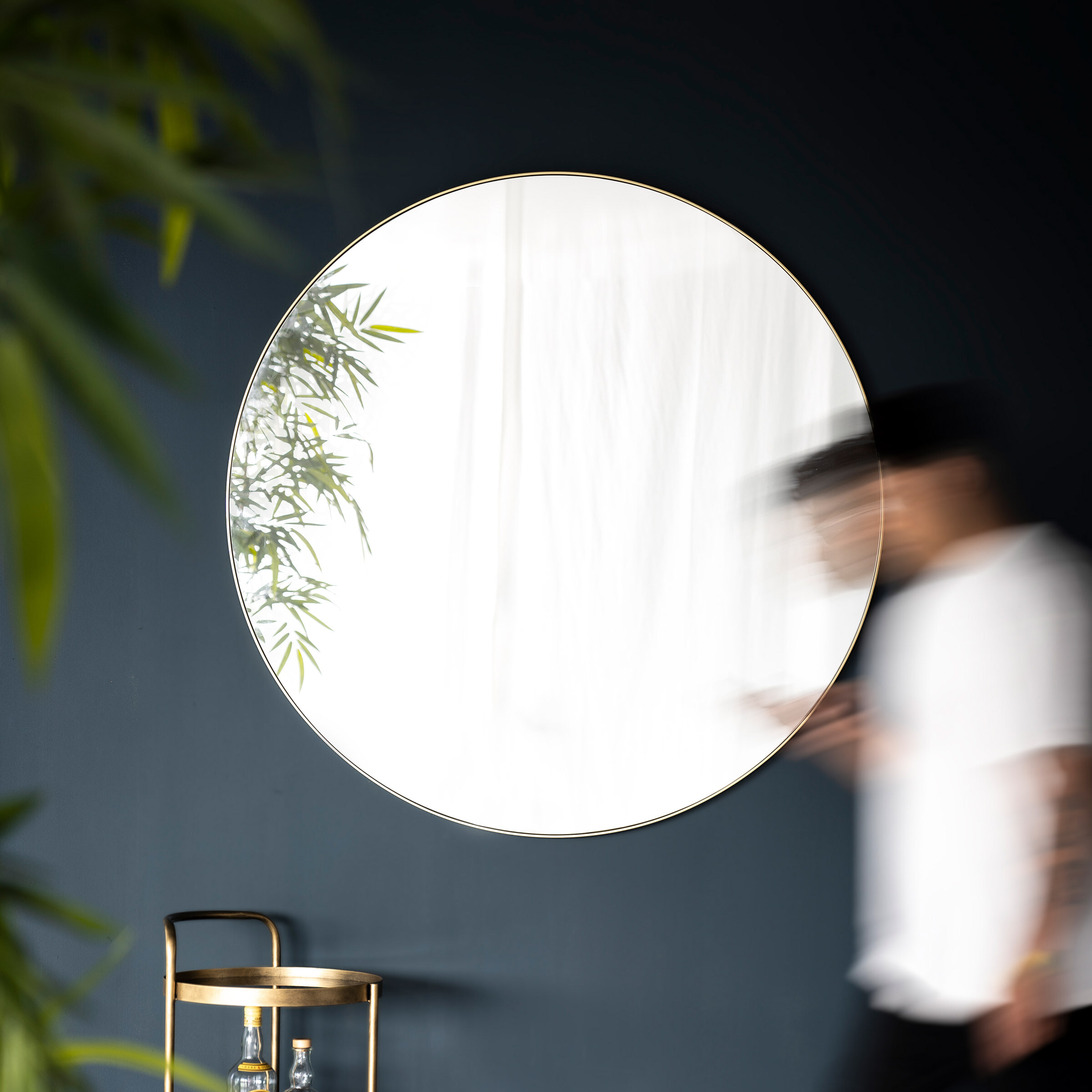 By-Boo Ronde Spiegel Immense XXL 120cm - Goud