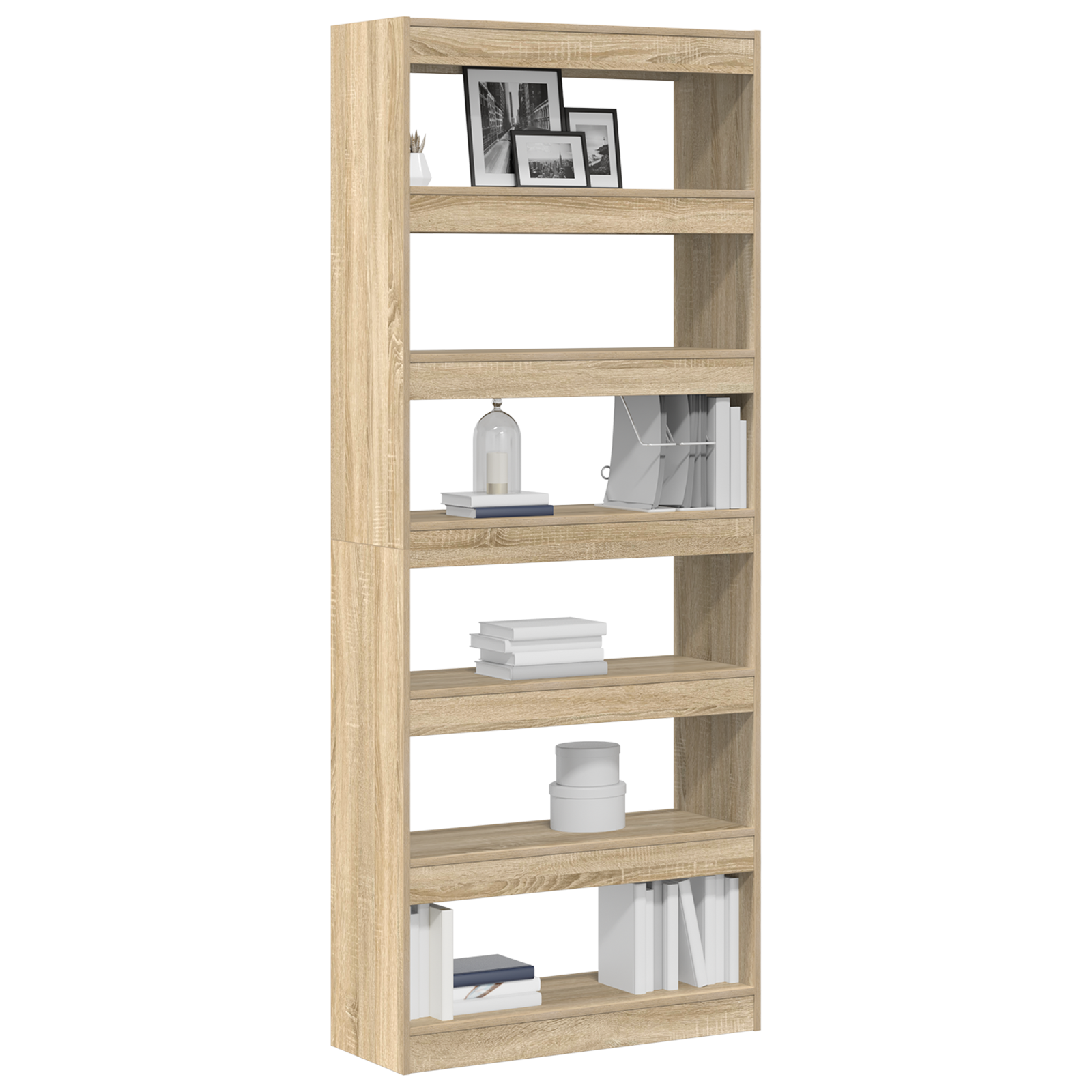 vidaXL Boekenkast/Kamerverdeler Sonoma Eiken 80x30x198 cm