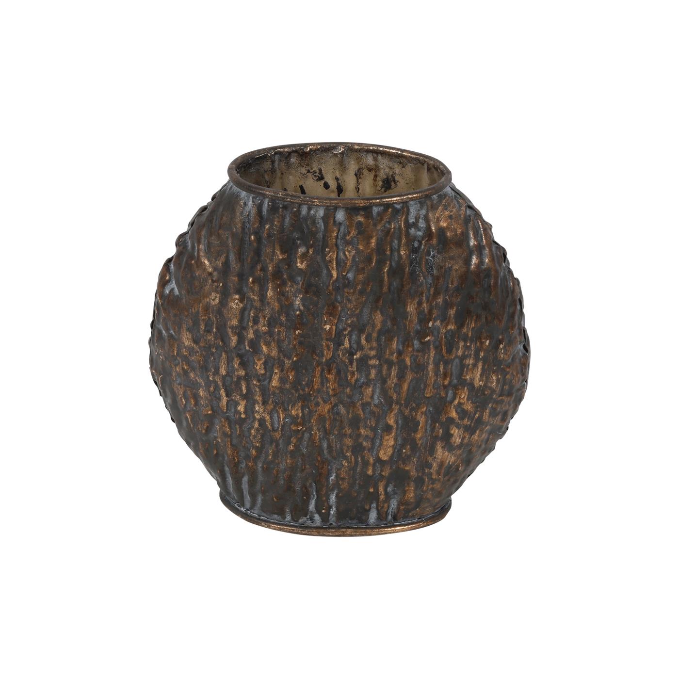 Countryfield Vaas Ebony S brons 21,5x8x21,5cm