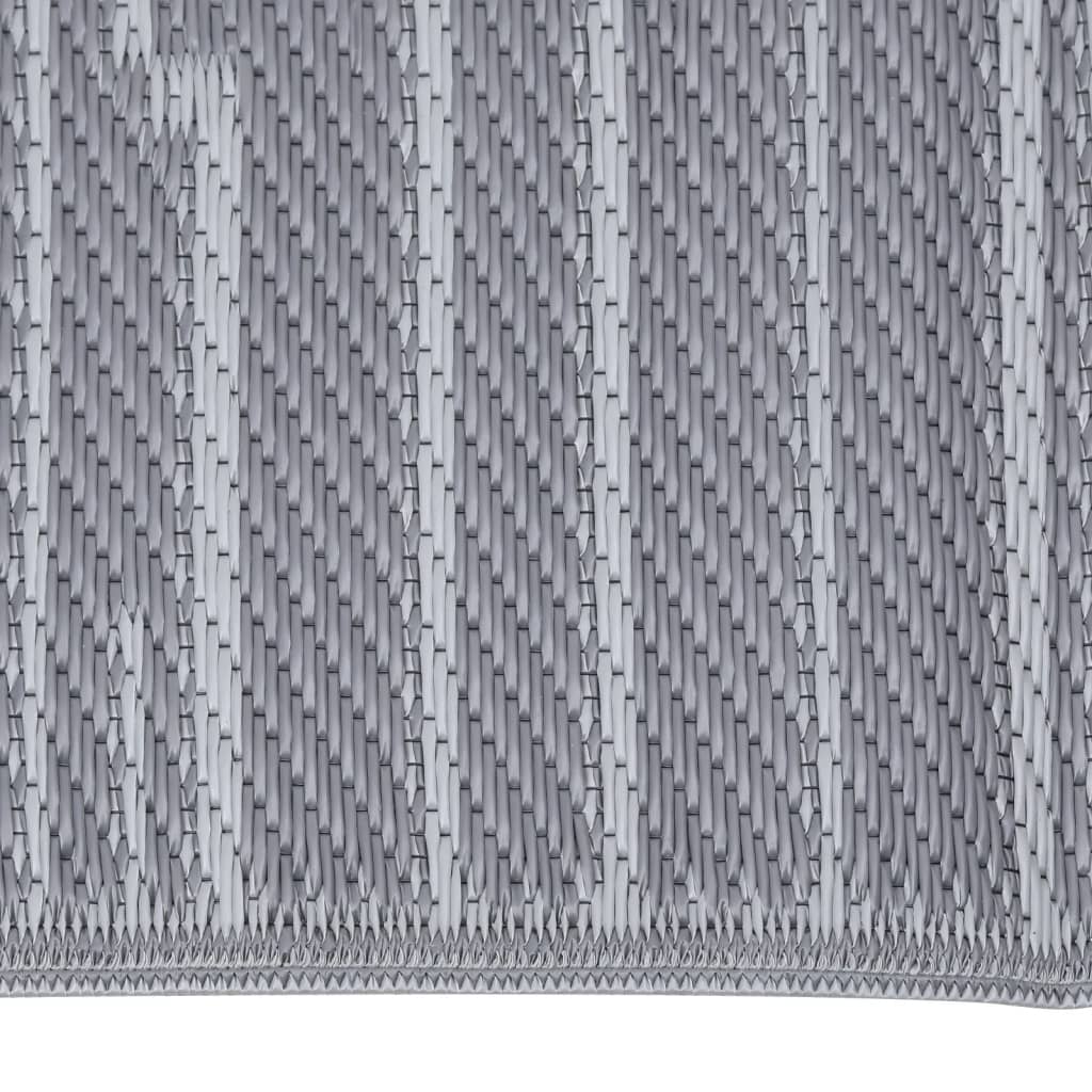 vidaXL Buitenkleed ARAKIL 80x250 cm polypropeen antracietkleurig