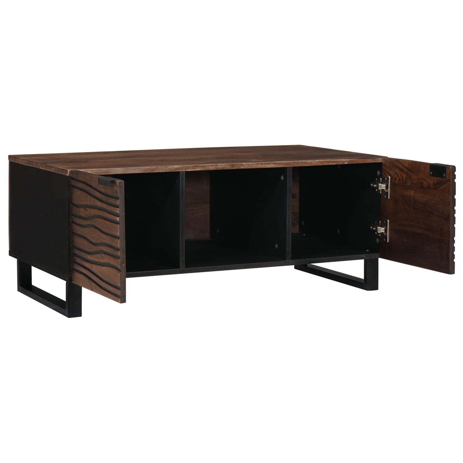vidaXL Salontafel - 100x54x40 cm, van massief en gefabriceerd hout.