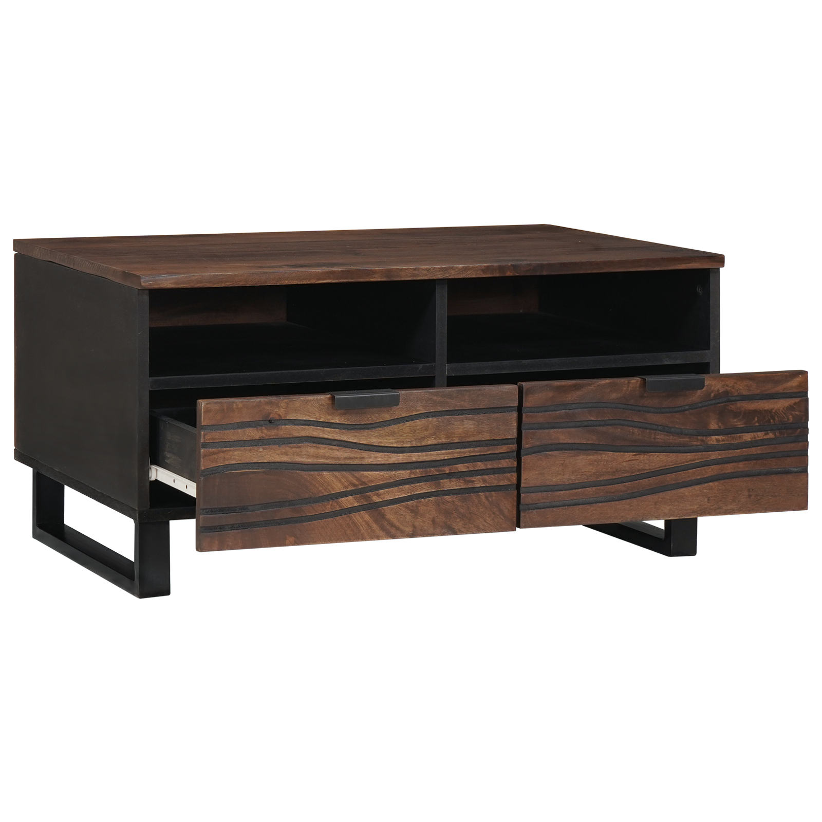 vidaXL Salontafel 80x54x40 cm van Massief Mango Hout