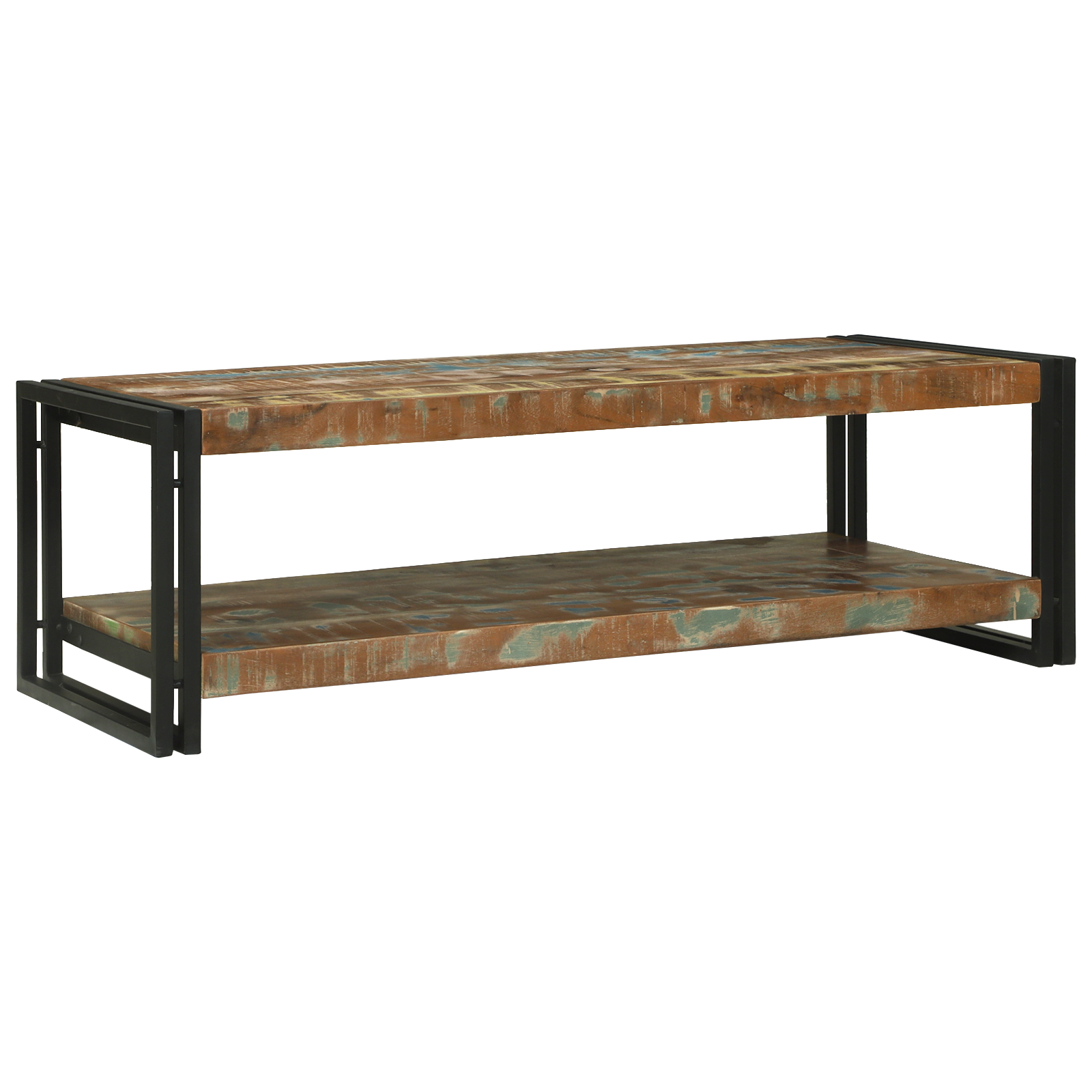 vidaXL Salontafel Multikleur 120x50x38 cm Massief Hout Gerecycled